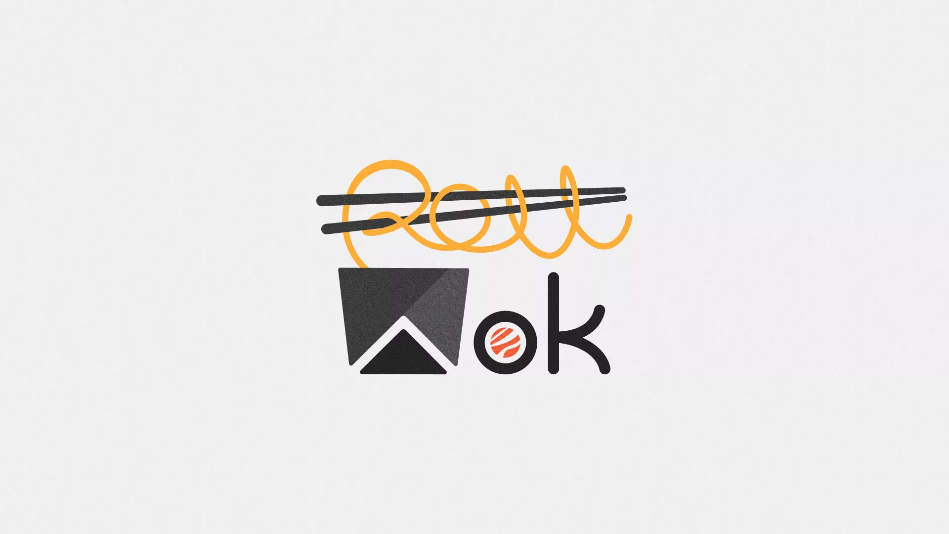 Разработка логотипа суши-бара «Roll Wok Club» в Владикавказе